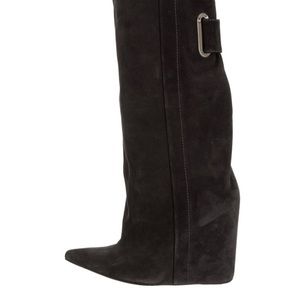 Authentic Balenciaga gray suede boots.